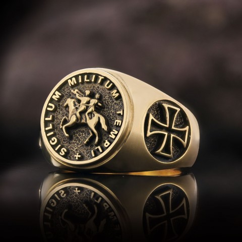 925 Sterling Silver Cross Masonic Ring, Round Master Mason Ring, Custom Masonic Ring