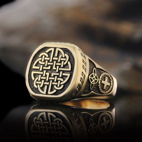 925 Sterling Silver Dara Celtic Knot Ring, Norse Mythology Dara Knot Rings