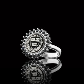 925 Sterling Silver Design Harvard Ring