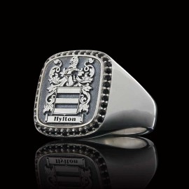 925 Sterling Silver Design Square Engraved Ring