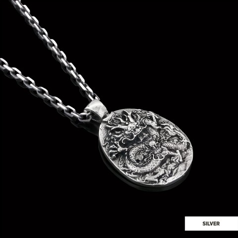 925 Sterling Silver Dragon Pendant