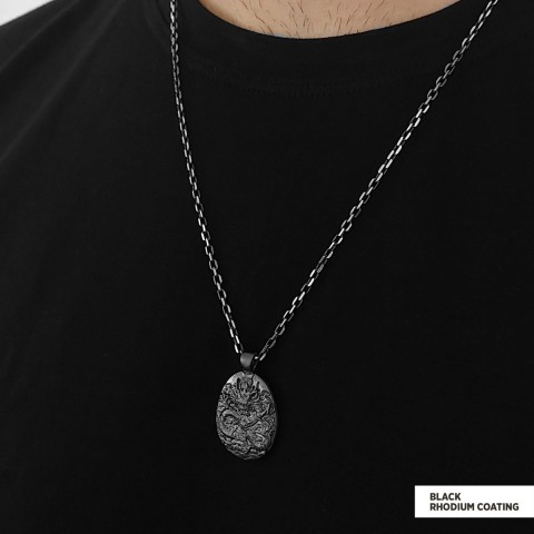 925 Sterling Silver Dragon Pendant