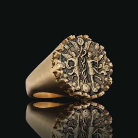 925 Sterling Silver Gemini Sign Ring