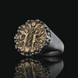 925 Sterling Silver Gemini Sign Ring