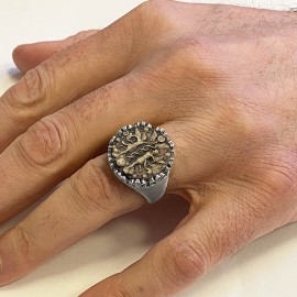 925 Sterling Silver Gemini Sign Ring