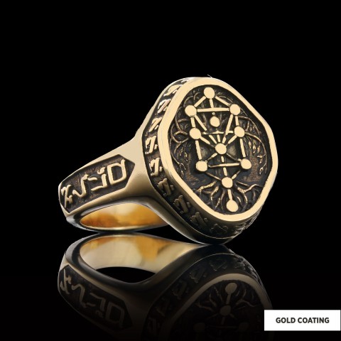 925 Sterling Silver Kabbalah Rings, Elohim Kabbalah Ring, Man Ring, Religious Gifts