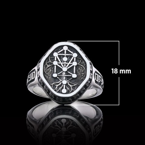 925 Sterling Silver Kabbalah Rings, Elohim Kabbalah Ring, Man Ring, Religious Gifts