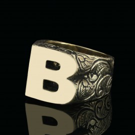 925 Sterling Silver Custom Design Celtic Letter B Ring