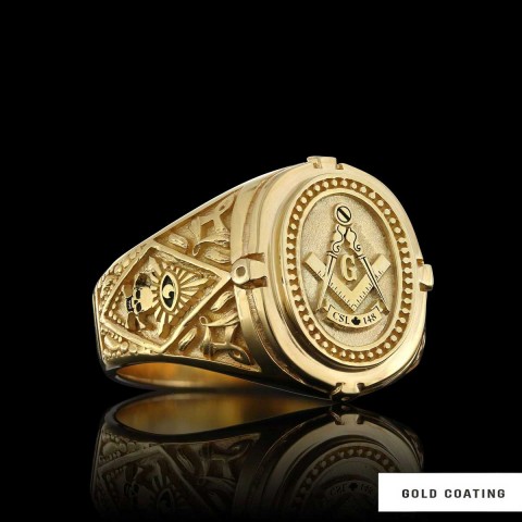 925 Sterling Silver Lodge Canada Masonic Ring