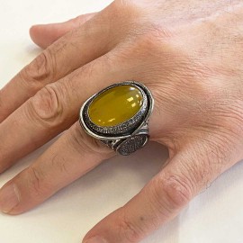 925 Sterling Silver Men Ring With Special Stone