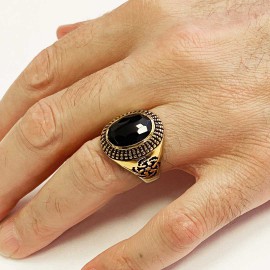 Motif Edges Silver Men Ring