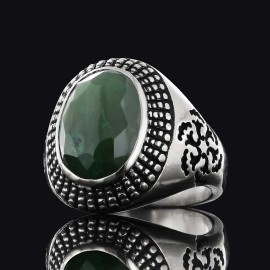 Motif Edges Silver Men Ring