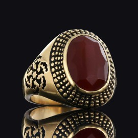 Motif Edges Silver Men Ring
