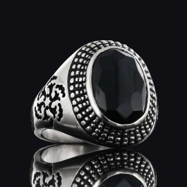 Motif Edges Silver Men Ring