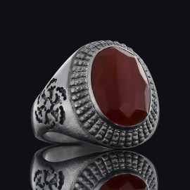 Motif Edges Silver Men Ring