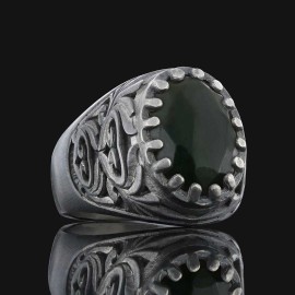 925 Sterling Silver Men Ring with Motif