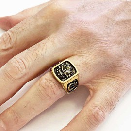 925 Sterling Silver Ottoman State Coat of Arms Ring