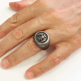 925 Sterling Silver Ottoman Style Seljuk Eagle Ring