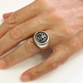 925 Sterling Silver Ottoman Style Seljuk Eagle Ring