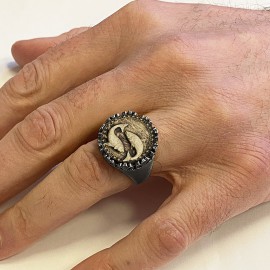 925 Sterling Silver Pisces Sign Ring