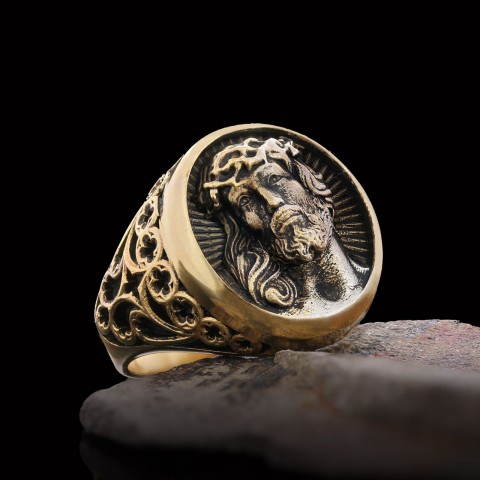 925 Sterling Silver Religious Ring, Religious Gift, 3D Jesus Ring, Gold Plated Jesus Jewelry, Christian Accessory