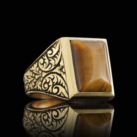925 Sterling Silver Ring With Motif Stone