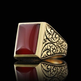 925 Sterling Silver Ring With Motif Stone