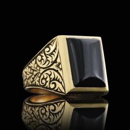 925 Sterling Silver Ring With Motif Stone