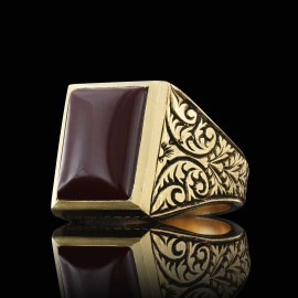 925 Sterling Silver Ring With Motif Stone