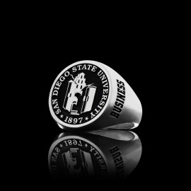 925 Sterling Silver San Diego State University Ring