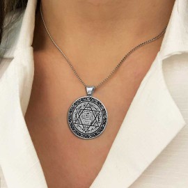 925 Sterling Silver Seal Of Solomon Pendant