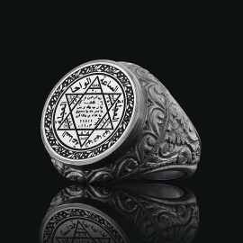925 Sterling Silver Seal Of Solomon Ring