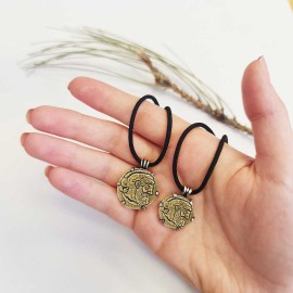 925 Sterling Silver Special Design Greek Drachm of Naxos Coin Women Pendant