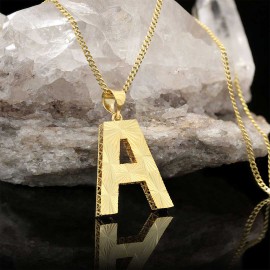 925 Sterling Silver Special Design Letter Monogram A Pendant