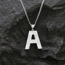 925 Sterling Silver Special Design Letter Monogram A Pendant