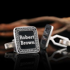 925 Sterling Silver Special Design Square Cufflinks