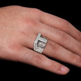 925 Sterling Silver T Letter Ring