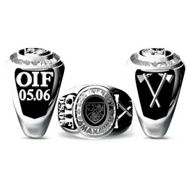 925 Sterling Silver Tomahawks Signet Ring