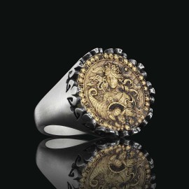 925 Sterling Silver Virgo Sign Ring