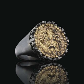 925 Sterling Silver Virgo Sign Ring