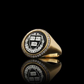 925 Sterling Silver Women Design Harvard Ring