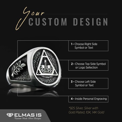 Acacia Masonic Ring, Free Masonic Ring, Master Mason Ring