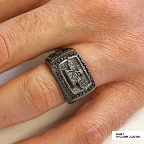 All Seeing Eye Ring, Signet Mason Ring, Mason Jewelry