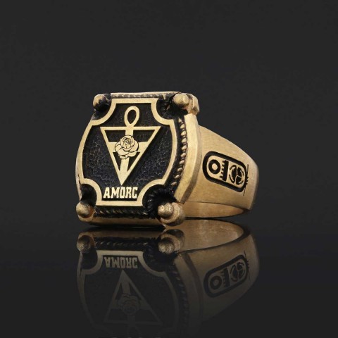 Amorc Jewelry, Spiritual Emblem of the AMORC Ring, Special Design Rose Crucis Silver Ring