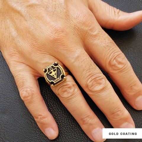 Amorc Jewelry, Spiritual Emblem of the AMORC Ring, Special Design Rose Crucis Silver Ring