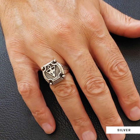 Amorc Jewelry, Spiritual Emblem of the AMORC Ring, Special Design Rose Crucis Silver Ring
