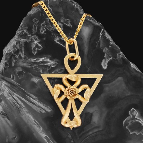 Amorc Mystic Cross Necklace, Rosicrucian Pendant, Spiritual Symbol Jewelry