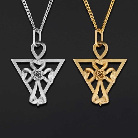 Amorc Mystic Cross Necklace, Rosicrucian Pendant, Spiritual Symbol Jewelry