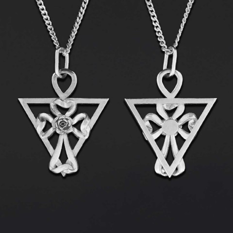 Amorc Mystic Cross Necklace, Rosicrucian Pendant, Spiritual Symbol Jewelry