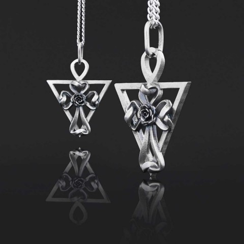 Amorc Mystic Cross Necklace, Rosicrucian Pendant, Spiritual Symbol Jewelry